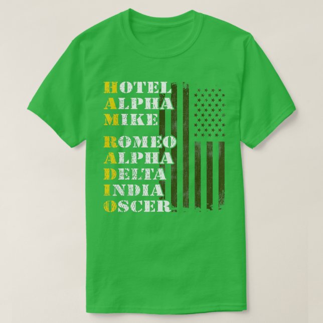 Amateur Ham Radio Operator Phonetic Alphabet  T-Shirt (Design Front)