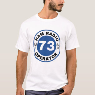 Amateur Ham Radio Operator shirt 73 Blue