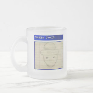 Amateur Leprechaun Sketch Frosted Glass Coffee Mug
