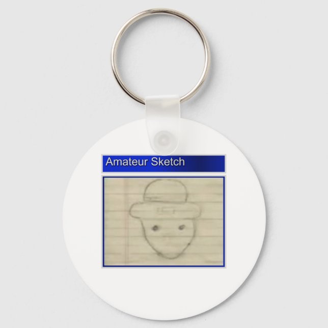 Amateur Leprechaun Sketch Key Ring (Front)