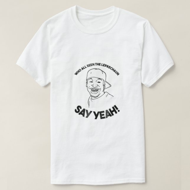 Amateur Leprechaun Sketch Mobile Alabama St Patric T-Shirt (Design Front)