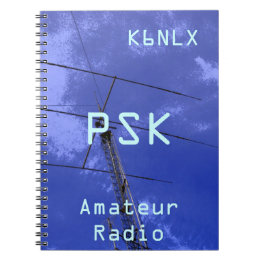 Amateur Radio Call Sign PSK Spiral Notebook