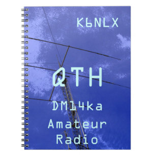 Amateur Radio Call Sign QTH and Locator Spiral Notebook