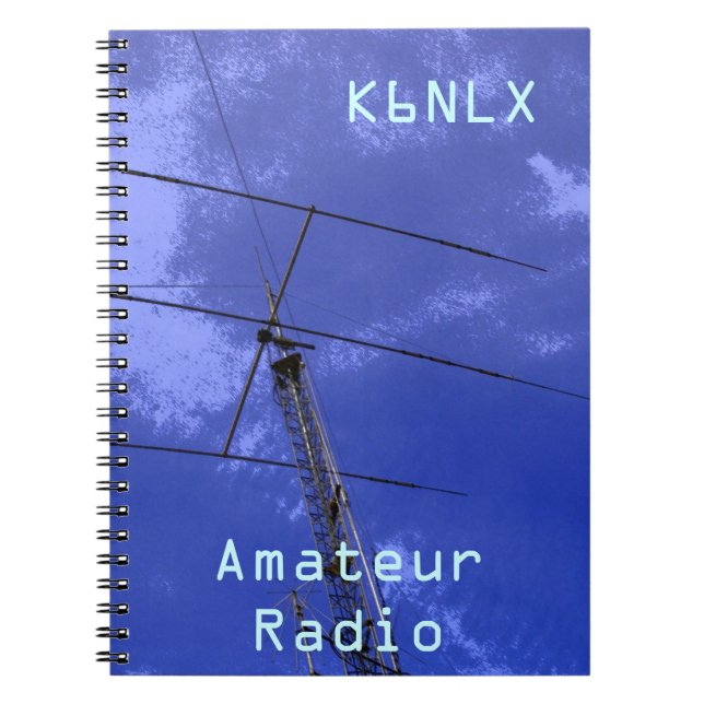Amateur Radio Call Sign Spiral Notebook (Front)
