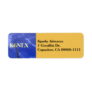 Amateur Radio Callsign Address Label