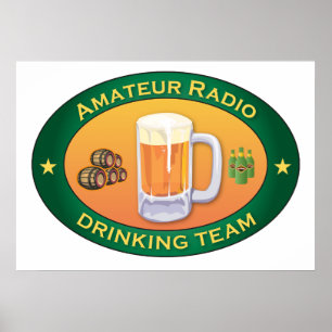 Amateur Radio Drinking Team Poster