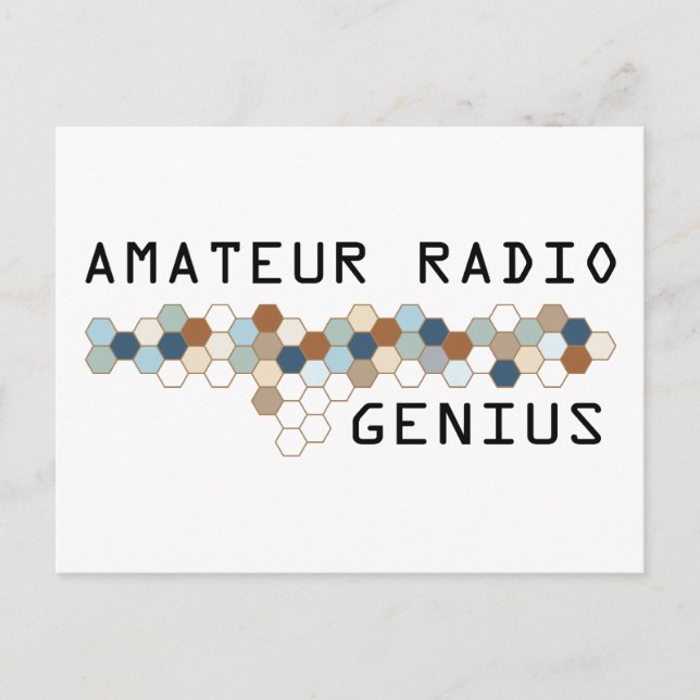 Amateur Radio Genius Postcard (Front)