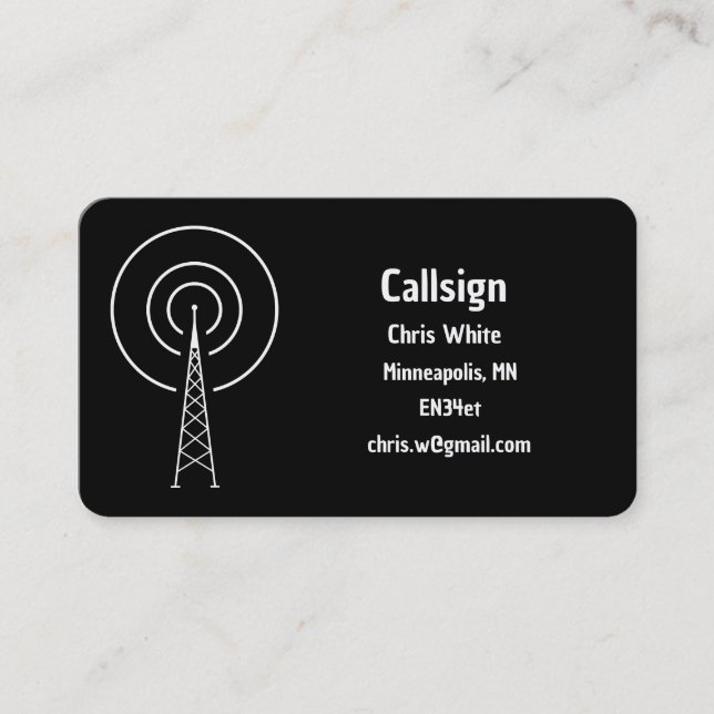 Amateur Radio Ham Business Card (Front)