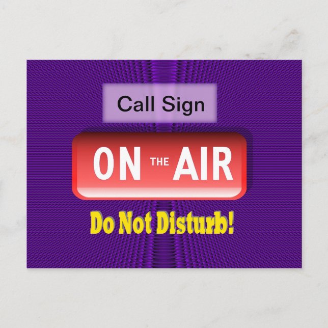Amateur Radio ON-THE-AIR notice; Ham radio station Postcard (Front)