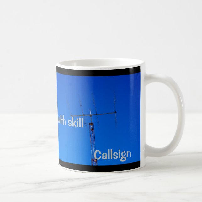 Amateur Radio QRP and Callsign Mug (Right)