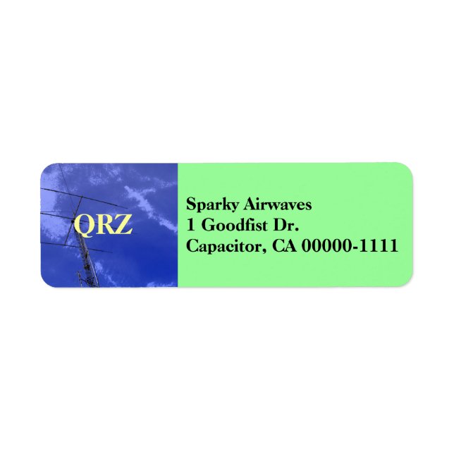 Amateur Radio QRZ Address Label (Front)