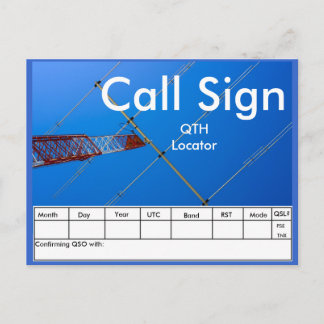 Amateur Radio QSL Postcard