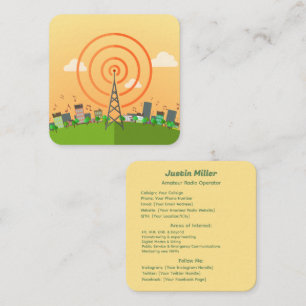Amateur Radio Square Business Card