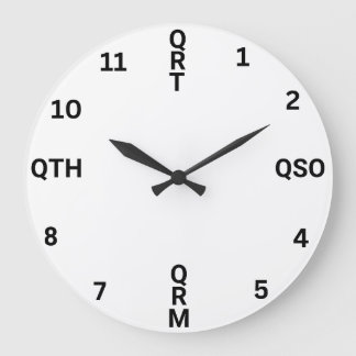 Amateur Radio Wall clock in White