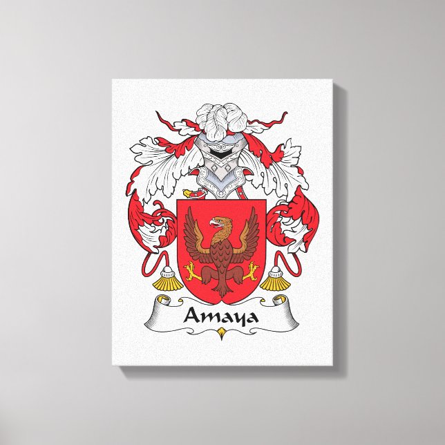 Amaya Family Crest Canvas Print (Front)