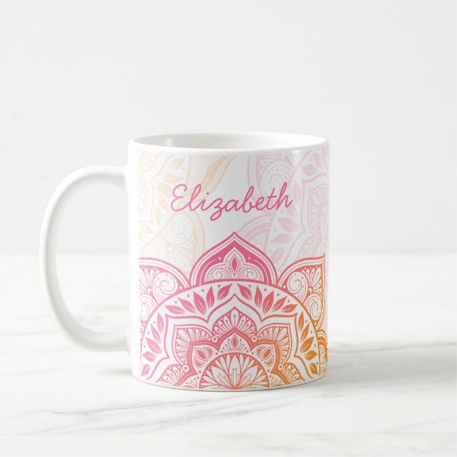 Amaya Mandala 11 oz. Personalised Mug (Left)