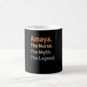 Amaya The Nurse The Myth The Legend Funny Vintage Coffee Mug