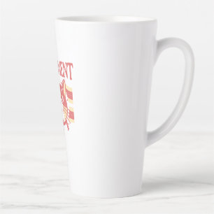 Amazed Cat Illustration Cute Expressive Design Latte Mug
