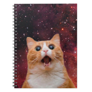 Amazed Space Cat Notebook
