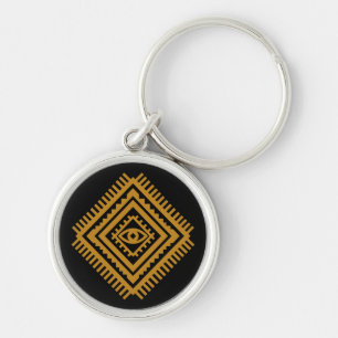 Amazigh Atlas Protective Diamond — Berber Tribal Key Ring