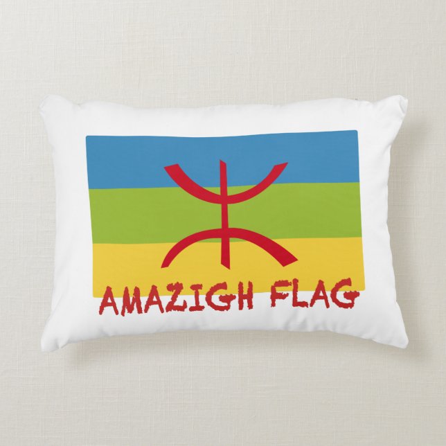 Amazigh flag - berber flag-Drapeau Amazigh Decorative Cushion (Front)