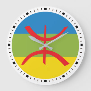 Amazigh Flag Clock