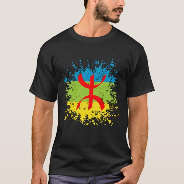 Amazigh Flag,Flag of amazigh,kabyle amazigh berber T-Shirt (Front)