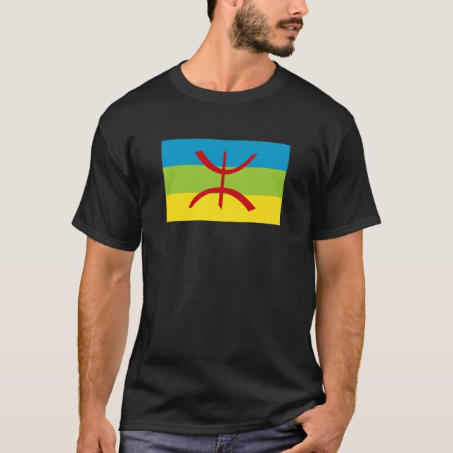 Amazigh Flag Gift Berber Flag Kabyles T-Shirt (Front)
