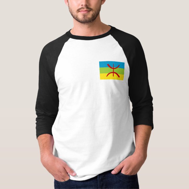 Amazigh Flag Gift Berber Flag Kabyles T-Shirt (Front)