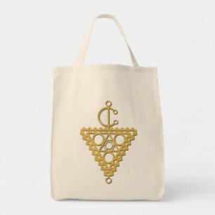 Amazigh gold jewelry symbol tote bag