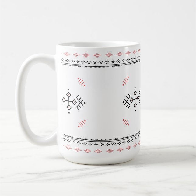 Amazigh Pattern Berber Art Coffee Mug (Left)