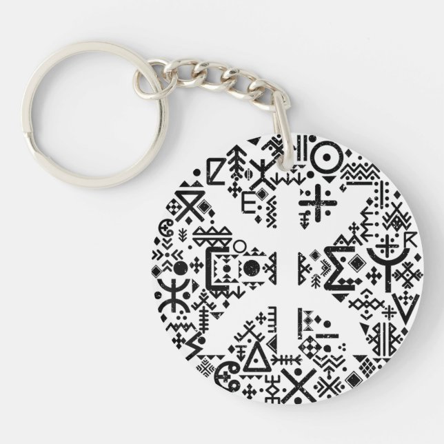 Amazigh z imazighen pattern key ring (Front)