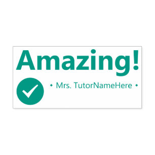 "Amazing!" Acknowledgement Rubber Stamp