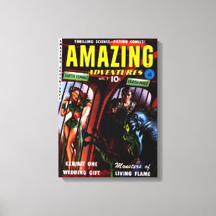 Amazing Adventures #2 Retro Sci Fi Comic Book Canvas Print