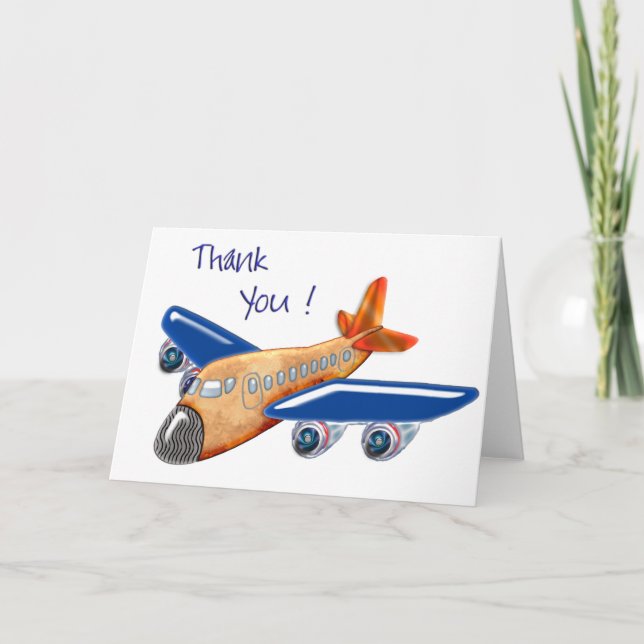 Amazing Aeroplane 3 Thank You Card (Front)