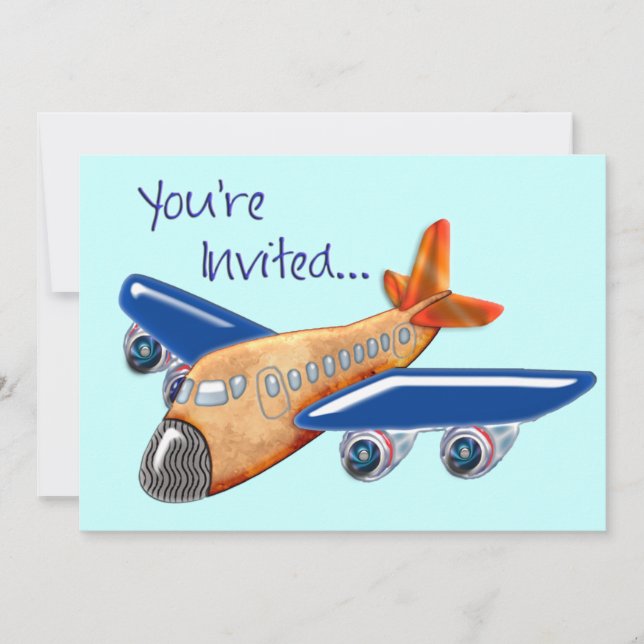 Amazing Aeroplane Invitation (Front)