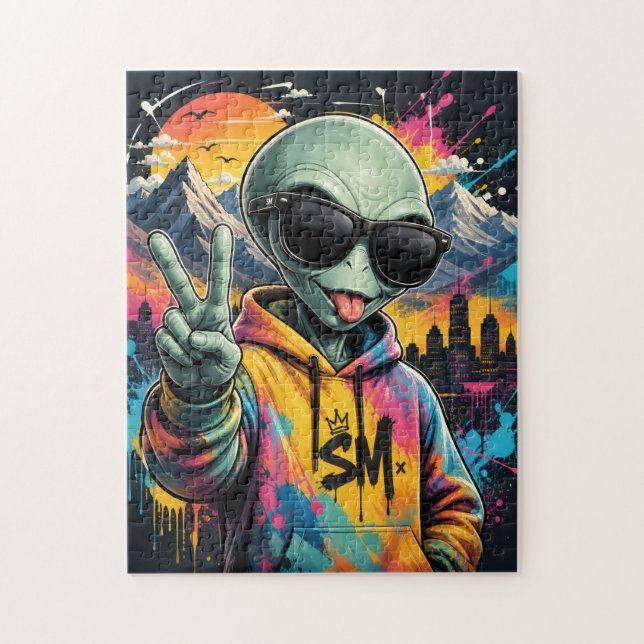 Amazing alien jigsaw puzzle (Vertical)