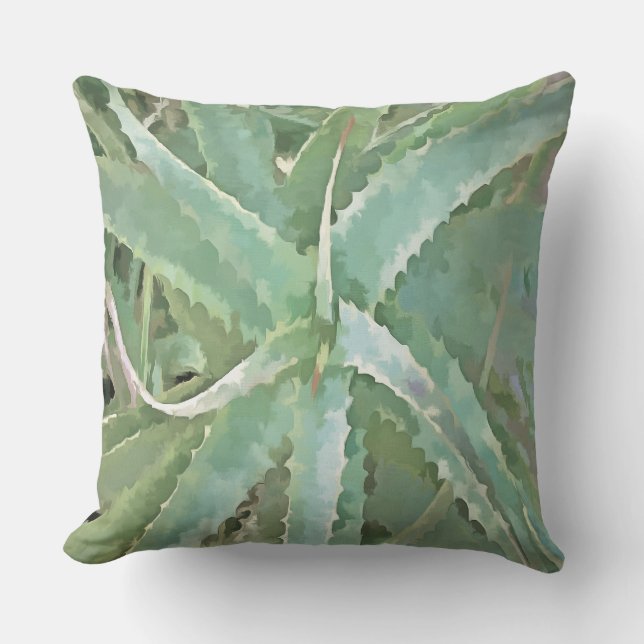 Amazing Aloe Vera Acrylic Art Cushion (Front)