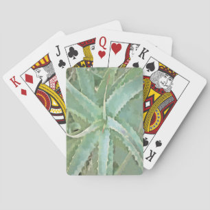 Amazing Aloe Vera Acrylic Art Playing Cards