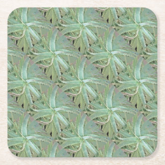 Amazing Aloe Vera Acrylic Art Square Paper Coaster
