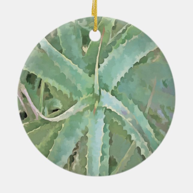 Amazing Aloe Vera Ceramic Tree Decoration (Back)
