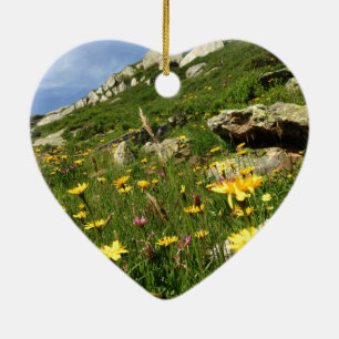 Amazing! Alpine flowers Ceramic Tree Decoration