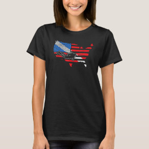 Amazing American Scuba Diver Aquaholic Freediving  T-Shirt