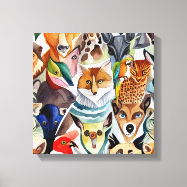 Amazing Amimals Canvas Print (Front)