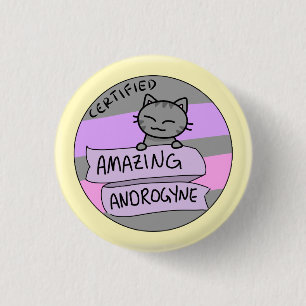 Amazing Androgyne 3 Cm Round Badge