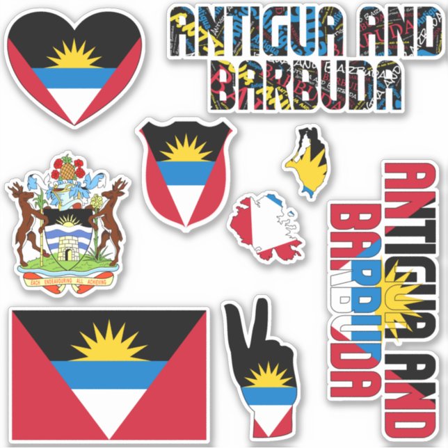 Amazing Antigua and Barbuda Shapes National Symbol (Front)