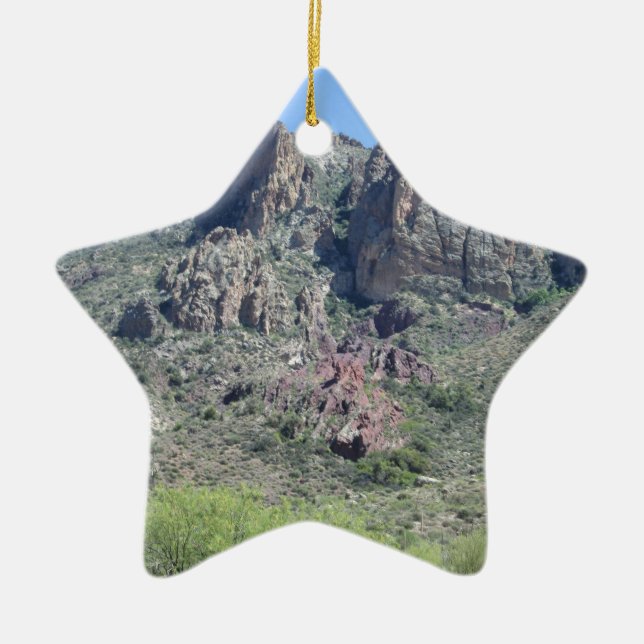Amazing Apache Trail Ceramic Tree Decoration (Front)