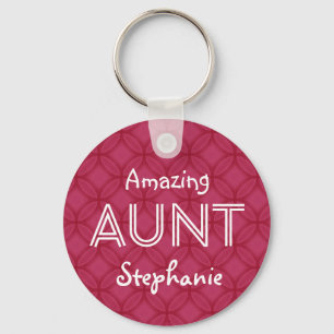 Amazing AUNT Custom Name Keychain Gift for Her