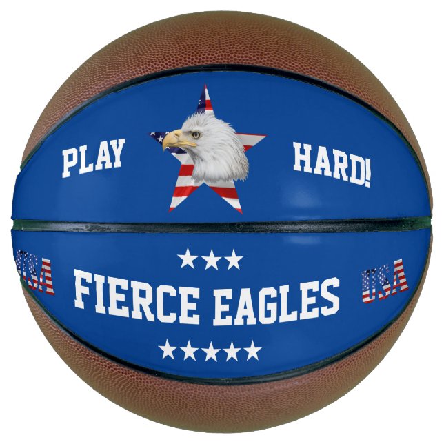 Amazing Bald Eagle, The American Flag, Star Basketball (Front)