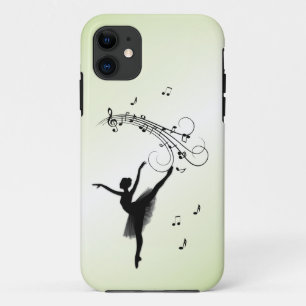 Amazing Ballerina Dancing with Music Green Case-Mate iPhone Case